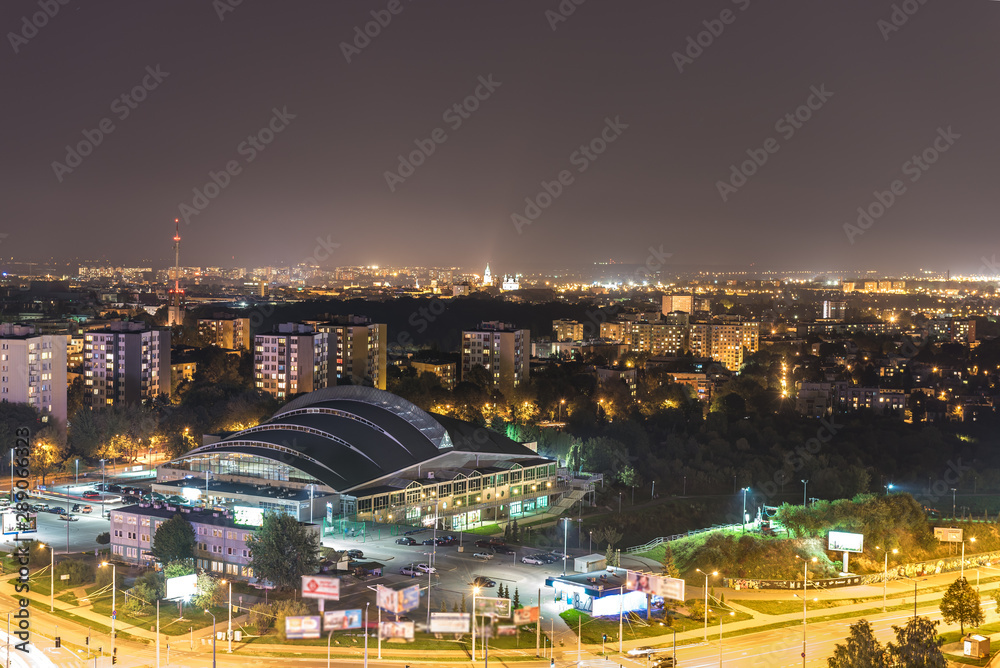Nocna panorama miasta Lublin, Polska Nocna panorama miasta Lublin, Polska