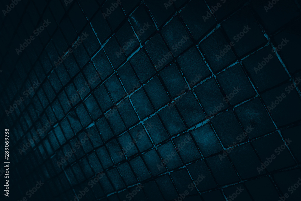 Obraz premium Beautiful closeup textures abstract color dark blue and purple tiles granite and dark blue glass pattern wall and background and art
