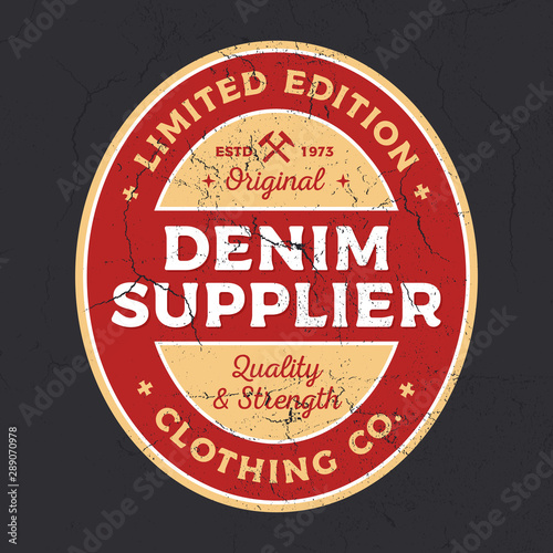 Denim Supplier Label - Tee Design For Printing