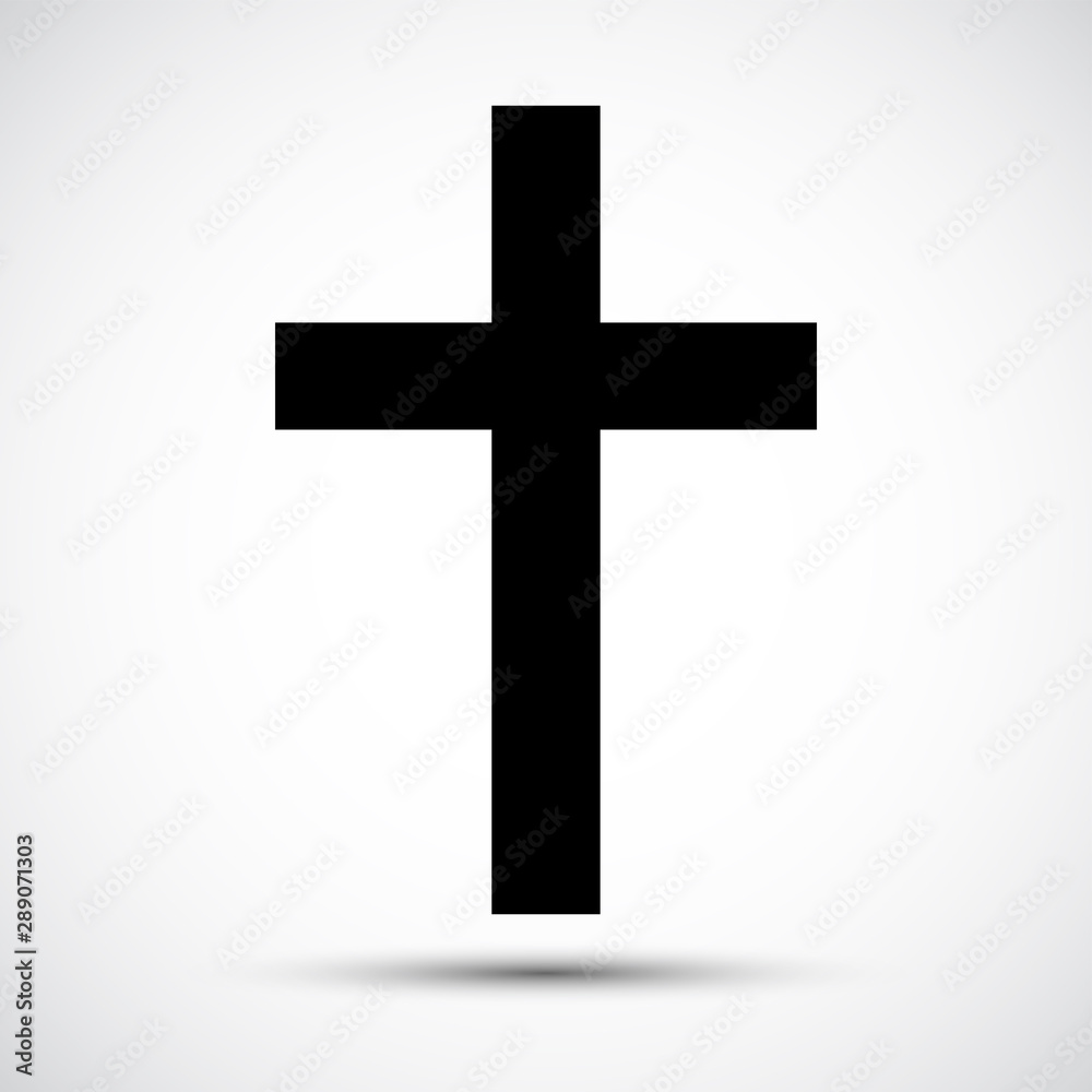 Christian Cross Icon Symbol Sign Isolate on White Background,Vector Illustration EPS.10