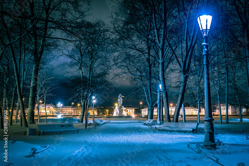 St. Petersburg in winter ev...