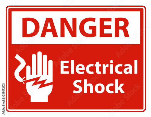 Electrical Shock Electrocution Symbol Sign Isolate On White Background,Vector Illustration EPS.10