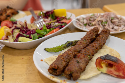 Kebab and Vegetables photo