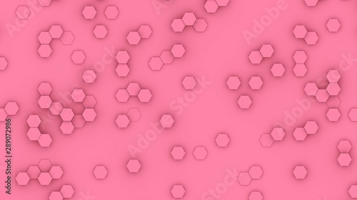 Duo tone hexagon 3D background texture. 3d rendering illustration. Futuristic abstract background. Modern technology