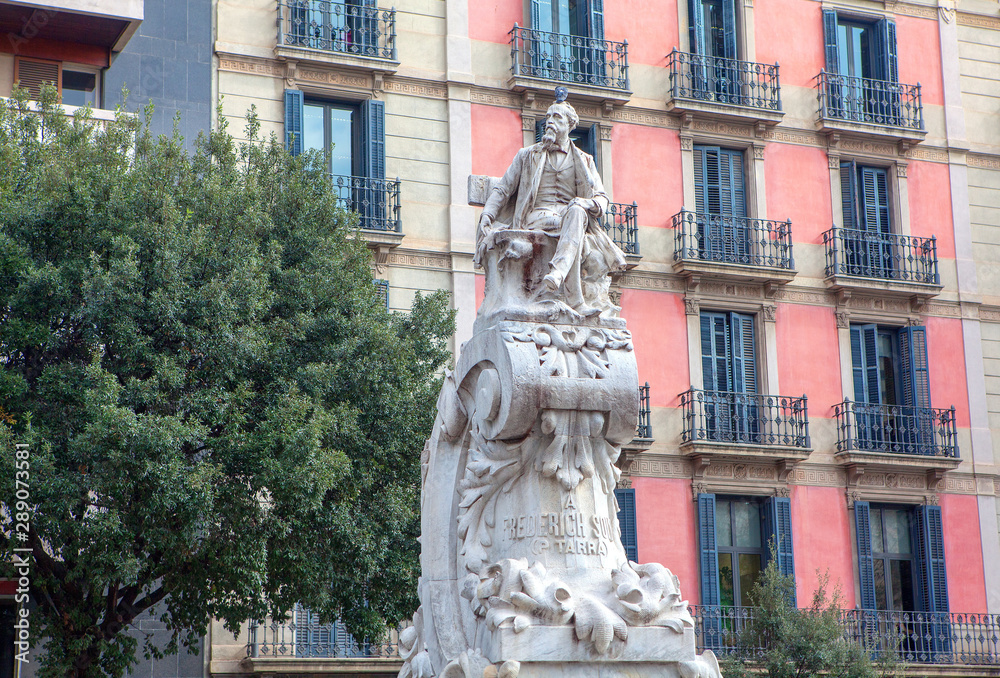 Frederic Soler monument in Barcelona Frederic Soler monument in Barcelona