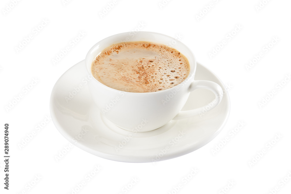 cup of cappuccino on a white background cup of cappuccino on a white background