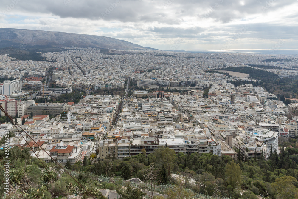 Panorama of the city of Athens from Lycabettus hill, Greece Panorama of the city of Athens from Lycabettus hill, Greece