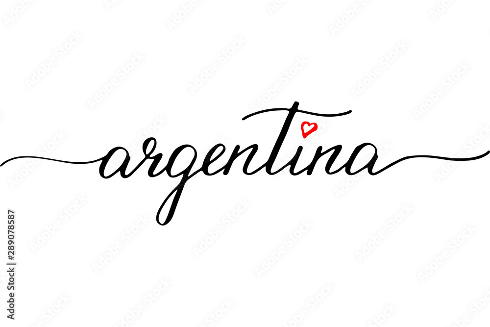 Argentina handwritten text vector