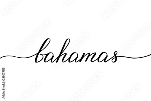 Bahamas handwritten text vector