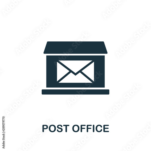 Post Office vector icon symbol. Creative sign from buildings icons collection. Filled flat Post Office icon for computer and mobile