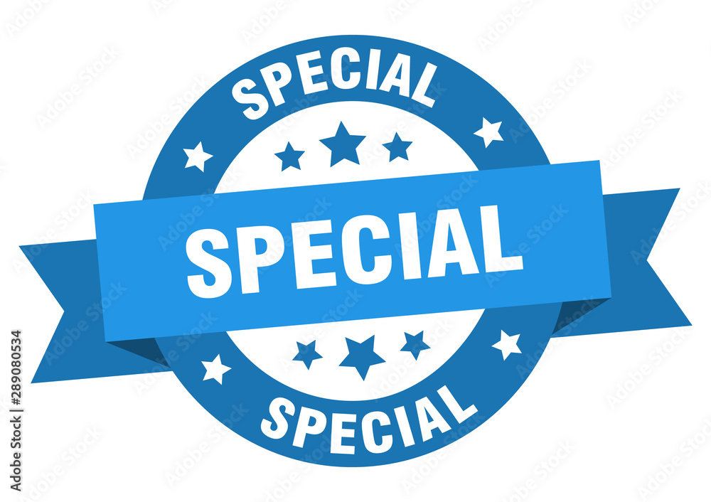 special ribbon. special round blue sign. special special ribbon. special round blue sign. special