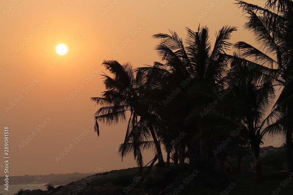 Fototapeta premium Sun set on the beach