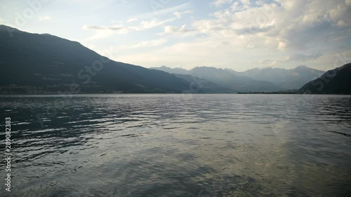 North Part of Famous Italian Destination Lake Como in Northern Italy. photo