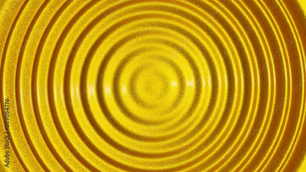 Top view of golden liquid animation with flakes and white reflections. Seamless loop 3d rendering. Top view of golden liquid animation with flakes and white reflections. Seamless loop 3d rendering.