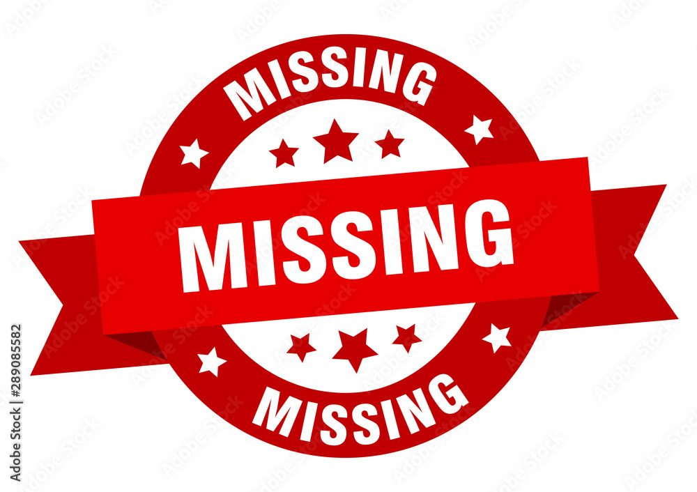 Obraz premium missing ribbon. missing round red sign. missing