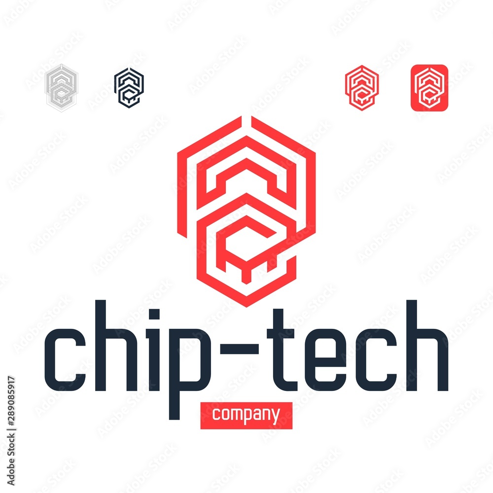 Chip Technology or Component Logo Design Vector Chip Technology or Component Logo Design Vector