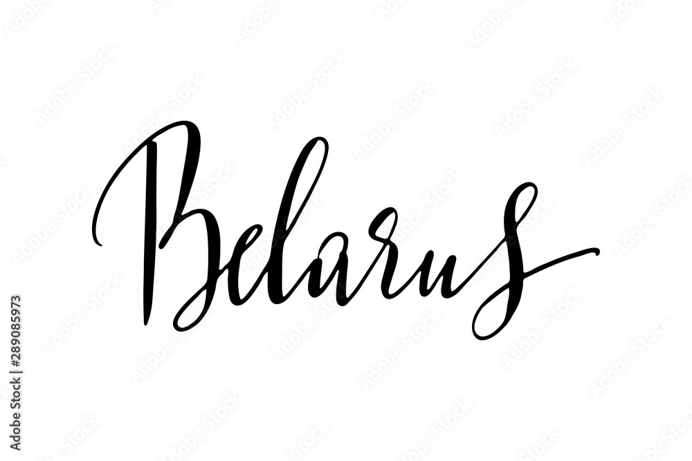 Belarus handwritten text country Belarus handwritten text country