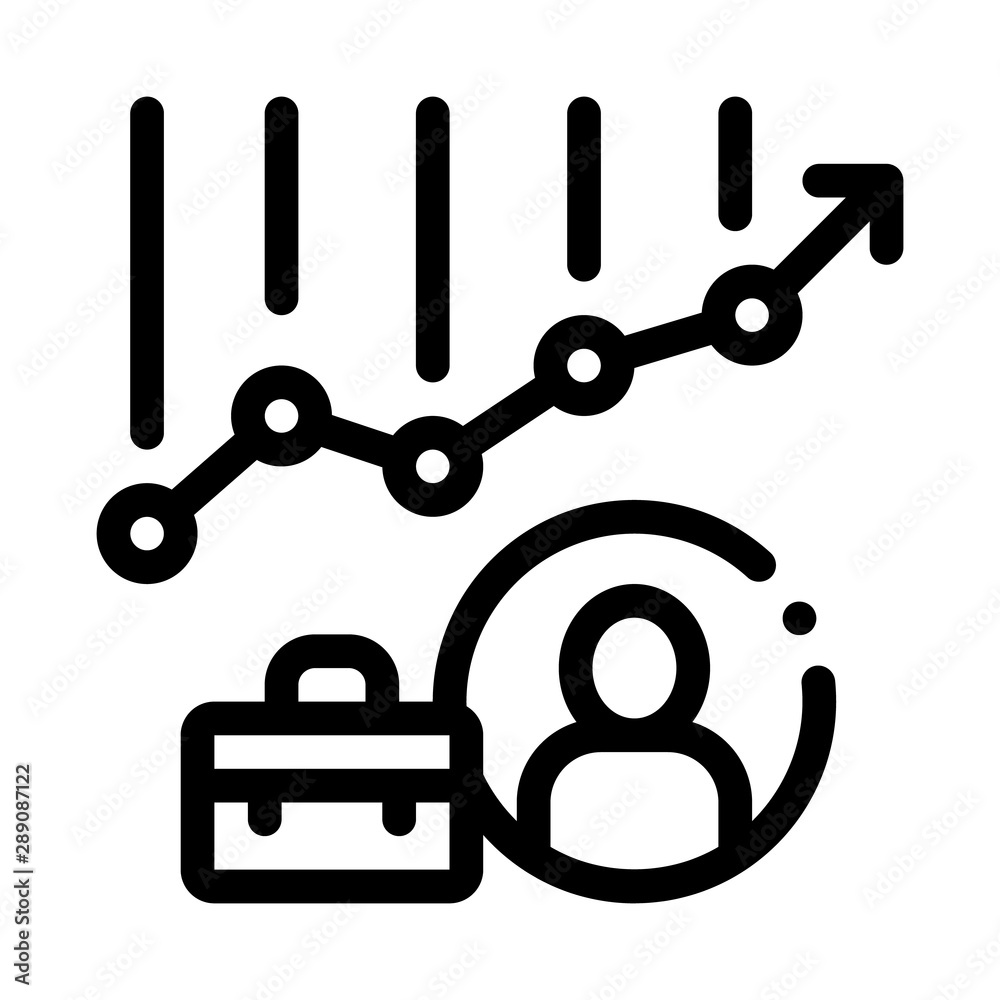 Graph Chart Avatar And Case Job Hunting Vector Icon Thin Line. Hunting Business People And Recruitment Candidate, Team Work And Partnership Concept Linear Pictogram. Monochrome Contour Illustration Graph Chart Avatar And Case Job Hunting Vector Icon Thin Line. Hunting Business People And Recruitment Candidate, Team Work And Partnership Concept Linear Pictogram. Monochrome Contour Illustration