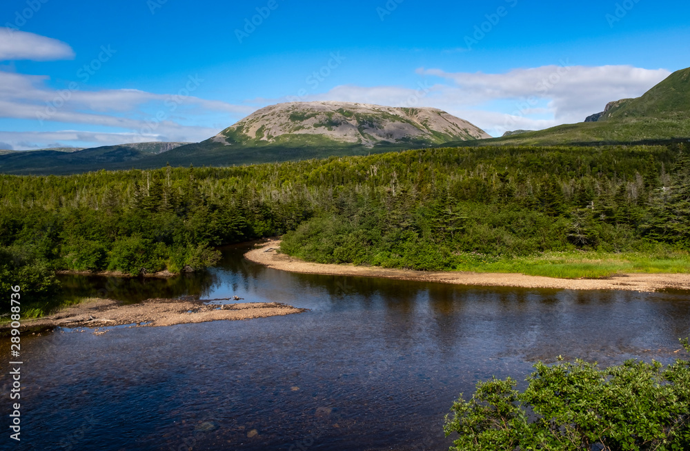 Beautiful View of Gros Morne Mountain in Gros Morne National Park of Newfoundland