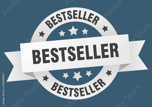 bestseller ribbon. bestseller round white sign. bestseller