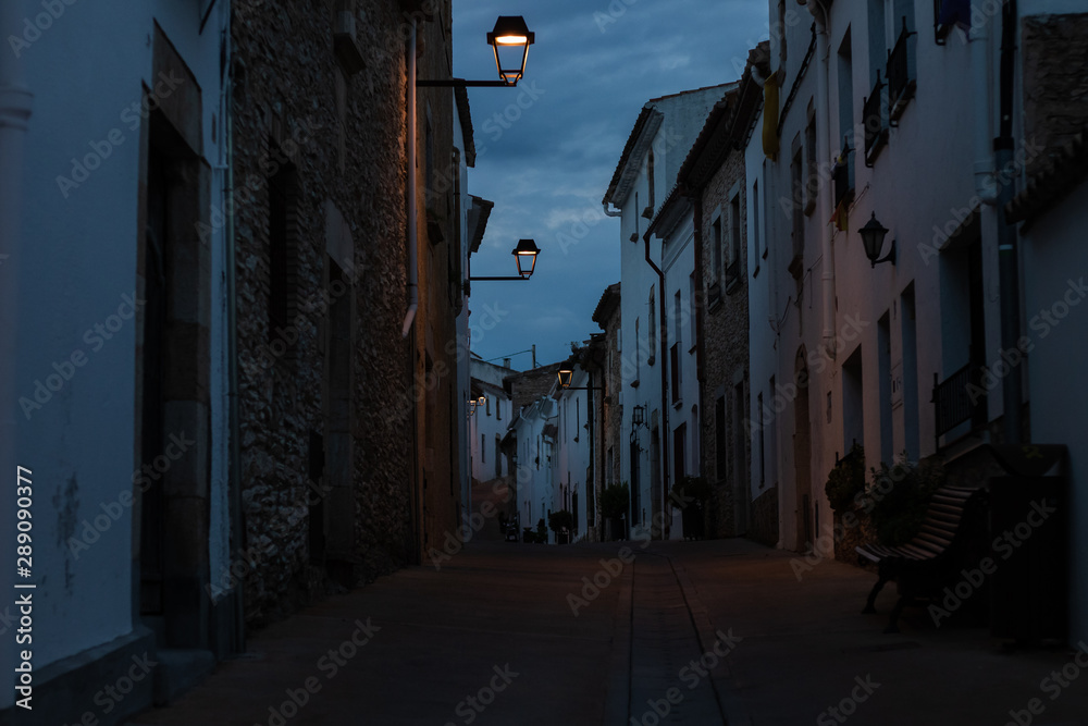 street view of a town in spain