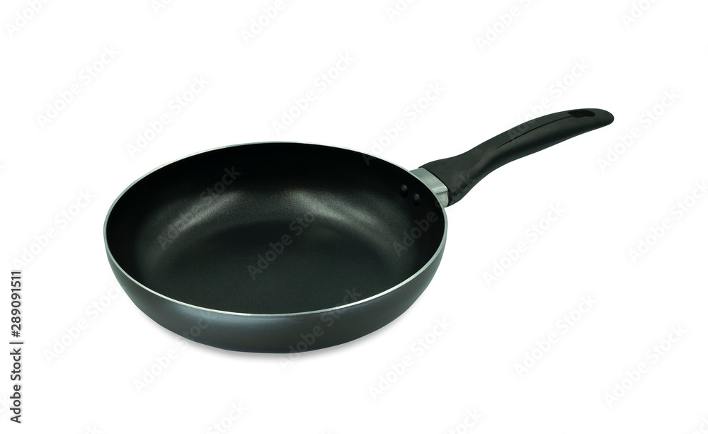 Black frying pan isolated on white background with clipping path. Black frying pan isolated on white background with clipping path.