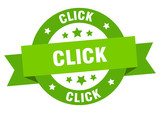 click ribbon. click round green sign. click