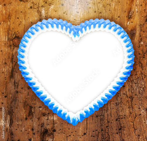 Blanko Lebkuchenherz mit Freiraum