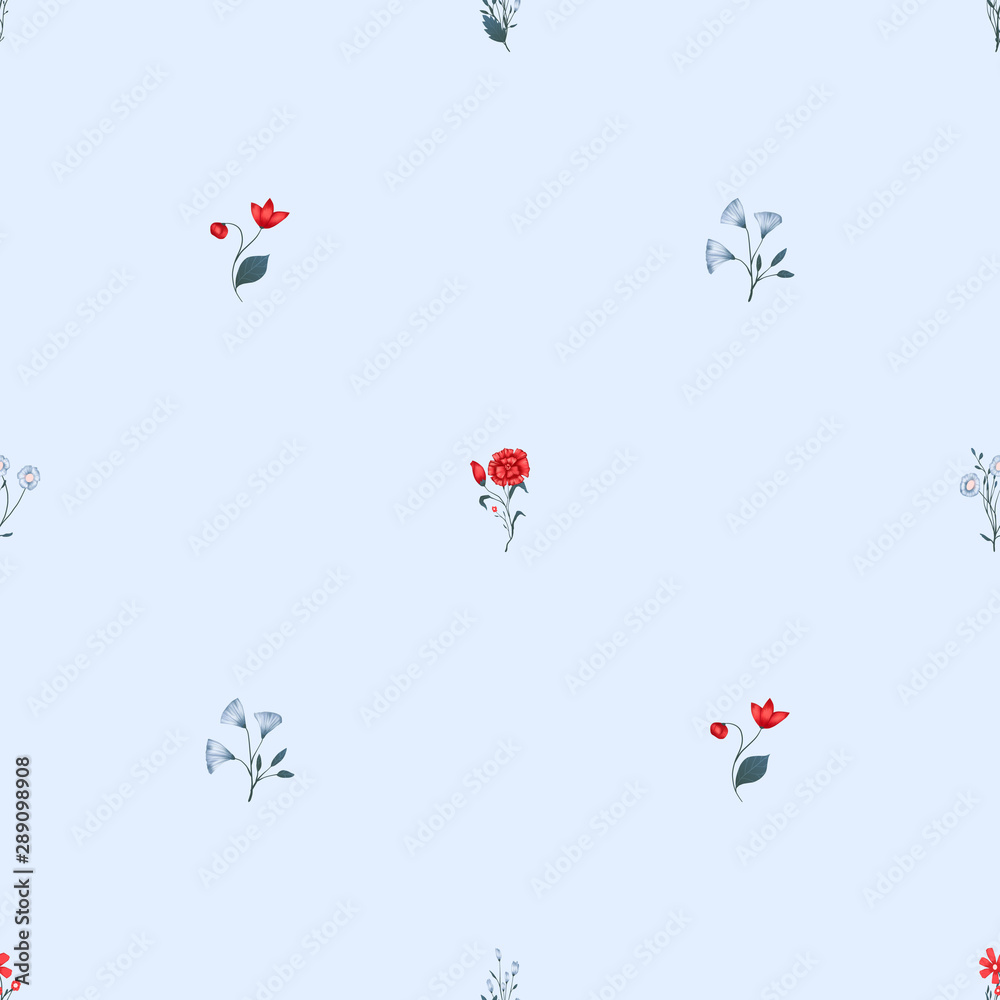 Seamless pattern Vector floral design with roses . Romantic background print Seamless pattern Vector floral design with roses . Romantic background print