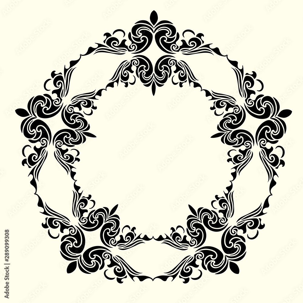 Isolated beautiful patterned frame.Ornament pattern.Can be used for designer wallpapers, for textile, packaging, printing or any desired idea. Isolated beautiful patterned frame.Ornament pattern.Can be used for designer wallpapers, for textile, packaging, printing or any desired idea.