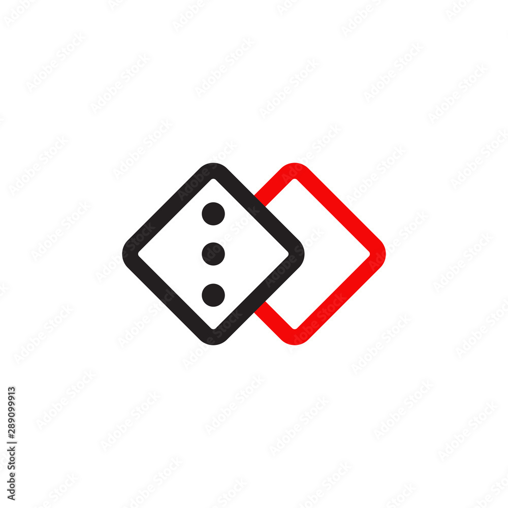 Dice game logo design icon vector template Dice game logo design icon vector template