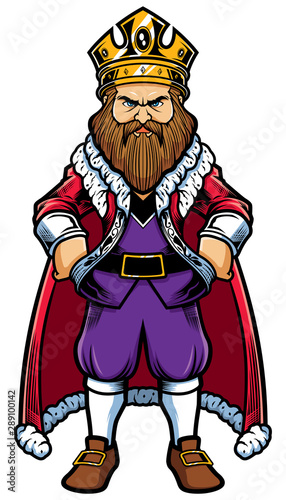 King Standing on White
