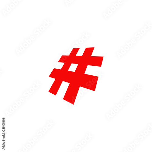 Hashtag logo icon design vector template