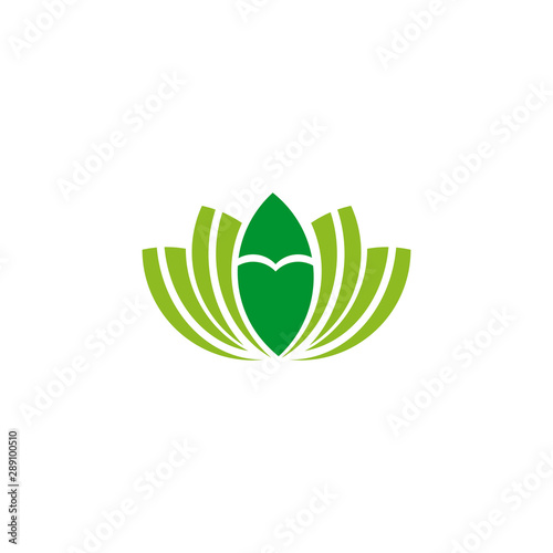 Lotus flower logo design vector template