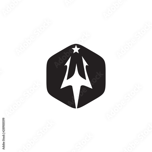 Trident logo design inspiration vector template photo