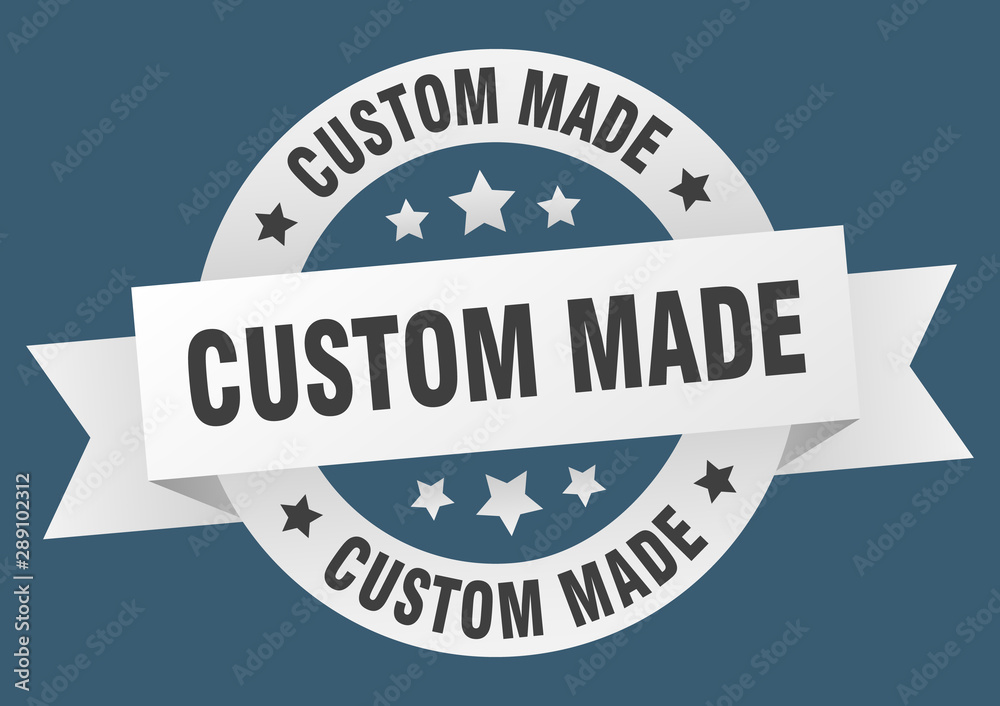 custom made ribbon. custom made round white sign. custom made custom made ribbon. custom made round white sign. custom made