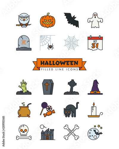 Art file DXF-CDR Details about   Halloween vector set Halloween Clip 20 Halloween items Set 
