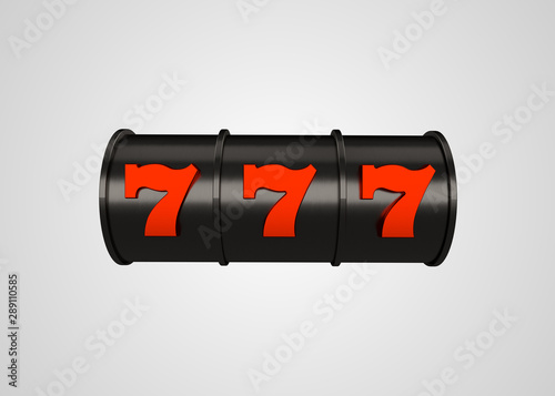 Slot Reels Casino Retro Style 3D Render