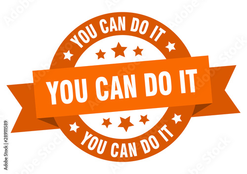 you can do it ribbon. you can do it round orange sign. you can do it