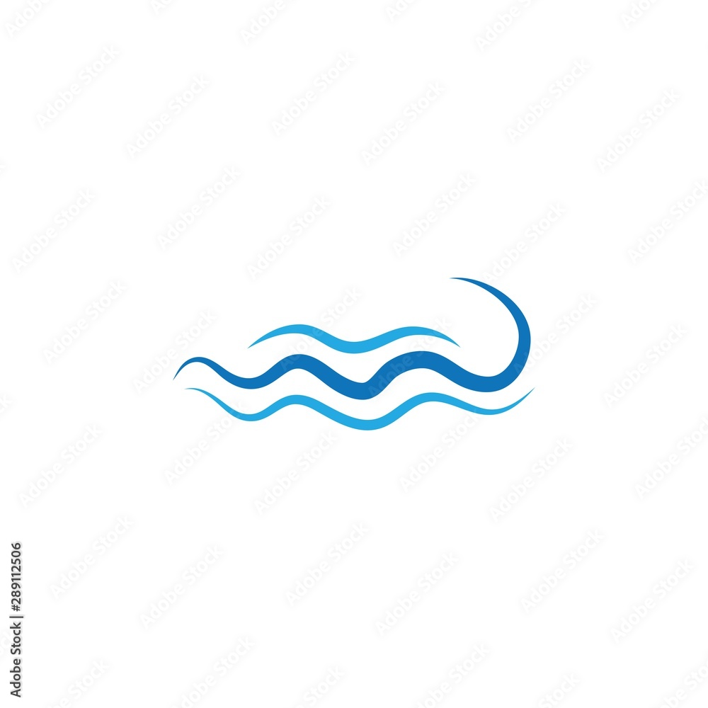 Water Wave symbol and icon Logo Template vector