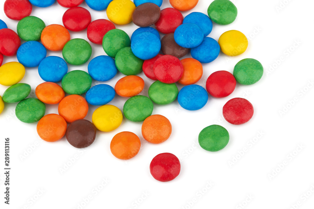 candies on white candies on white