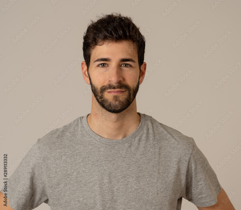 Natural Portrait Of Young Attractive Man In His 20s Looking And Posing 