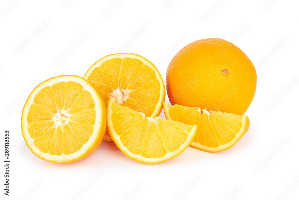 Orange fruit on white