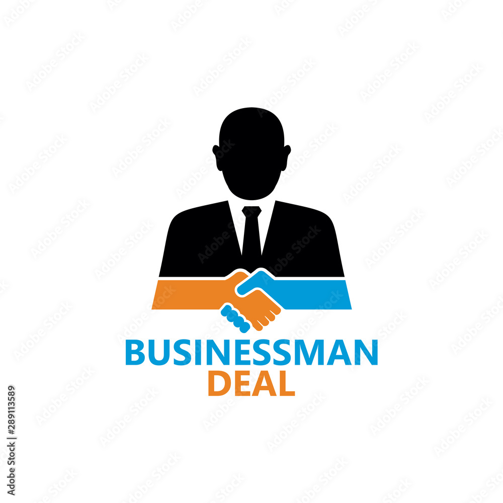 Businessman Deal Logo Template Design Businessman Deal Logo Template Design