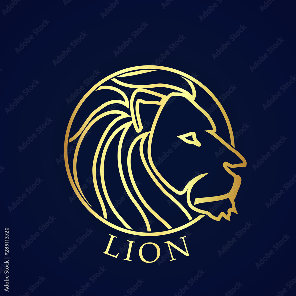 lion head golden circle logo lion head golden circle logo