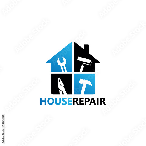 House Repair Logo Template Design