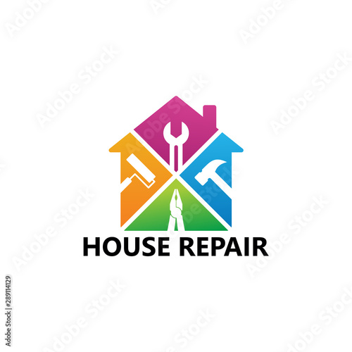 House Repair Logo Template Design