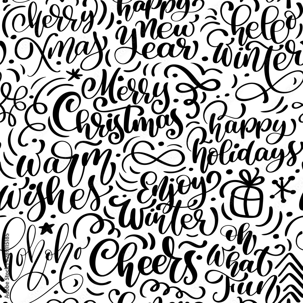 Calligraphy practice paper seamless pattern Vector Image