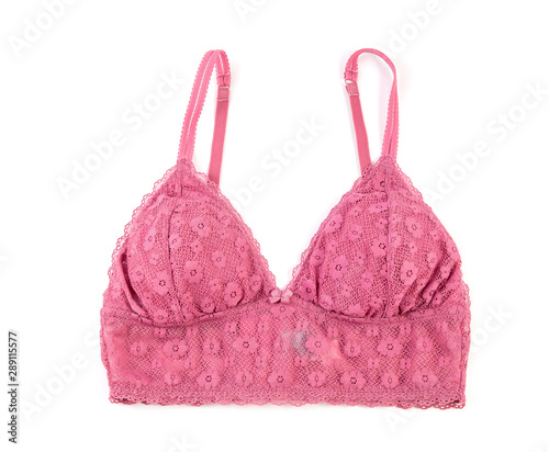 Wallpaper Mural Top view sexy fashion pink lace lingerie, accessory  underwear isolated on white background. Torontodigital.ca