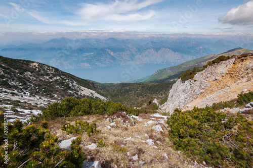 View from Monte Baldo to lake Garda